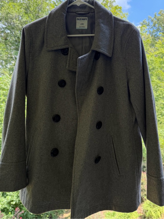 Old Navy Jackets & Blazers - Old Navy Gray Women's Double-Breasted Peacoat